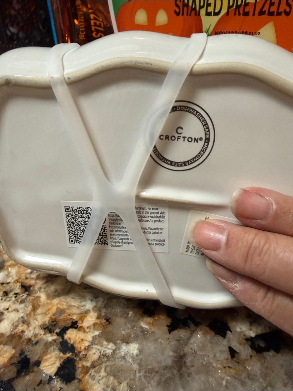 Crofton White Ceramic Pumpkin Butter Dish-NWT - Picture 6 of 9